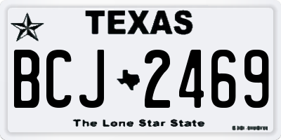 TX license plate BCJ2469