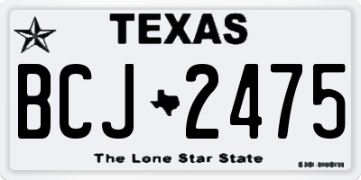TX license plate BCJ2475