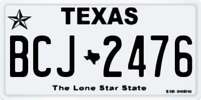 TX license plate BCJ2476