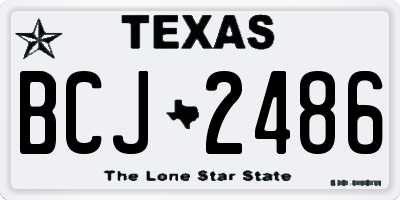 TX license plate BCJ2486