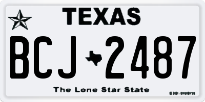 TX license plate BCJ2487