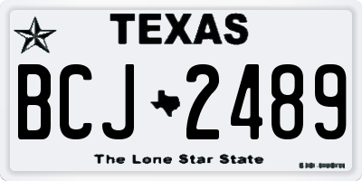 TX license plate BCJ2489