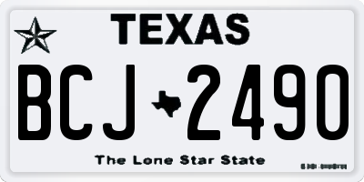 TX license plate BCJ2490