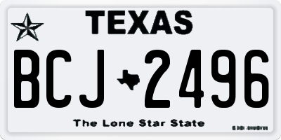 TX license plate BCJ2496