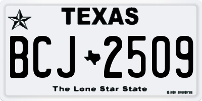 TX license plate BCJ2509