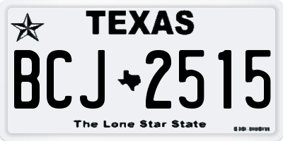 TX license plate BCJ2515