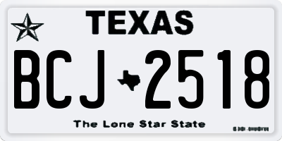 TX license plate BCJ2518