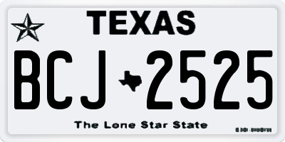TX license plate BCJ2525