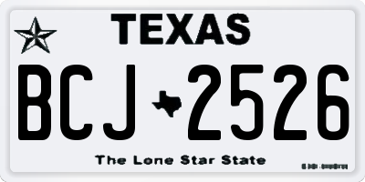 TX license plate BCJ2526