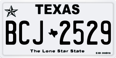 TX license plate BCJ2529