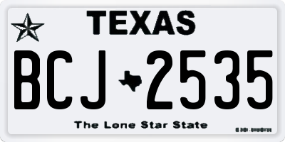 TX license plate BCJ2535
