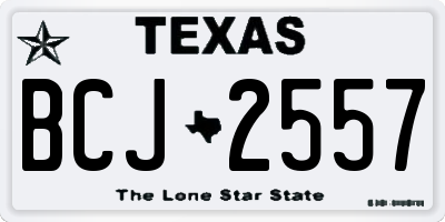 TX license plate BCJ2557