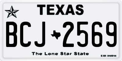 TX license plate BCJ2569