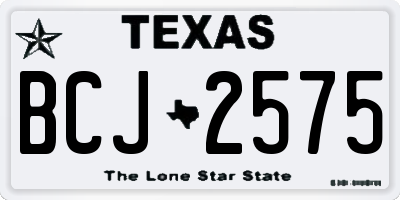 TX license plate BCJ2575