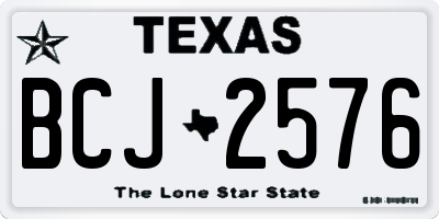 TX license plate BCJ2576
