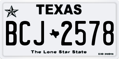 TX license plate BCJ2578