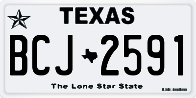 TX license plate BCJ2591