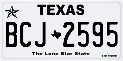 TX license plate BCJ2595