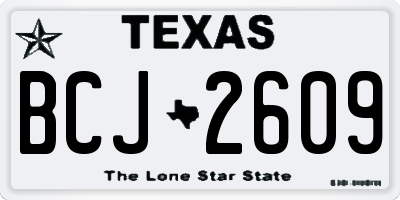 TX license plate BCJ2609