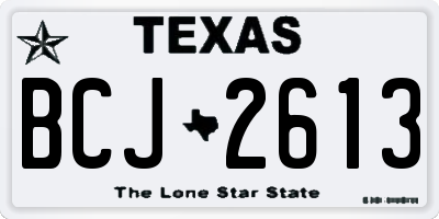 TX license plate BCJ2613