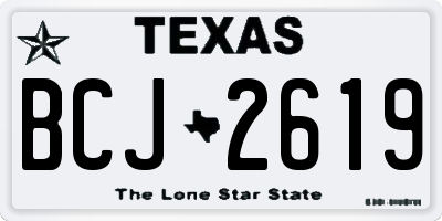 TX license plate BCJ2619