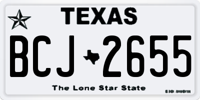 TX license plate BCJ2655