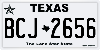 TX license plate BCJ2656