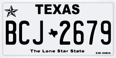 TX license plate BCJ2679