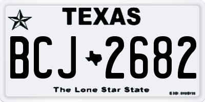TX license plate BCJ2682
