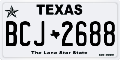 TX license plate BCJ2688