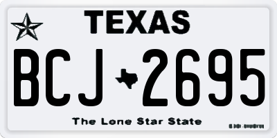 TX license plate BCJ2695