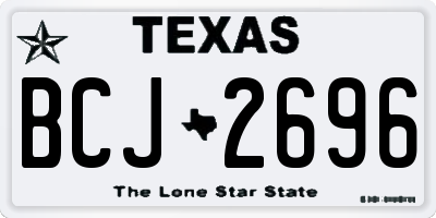 TX license plate BCJ2696