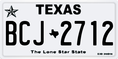 TX license plate BCJ2712