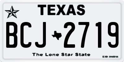 TX license plate BCJ2719