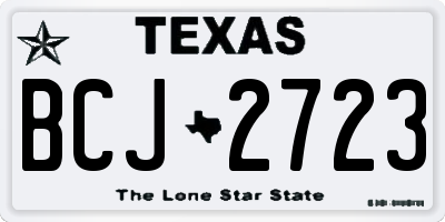 TX license plate BCJ2723