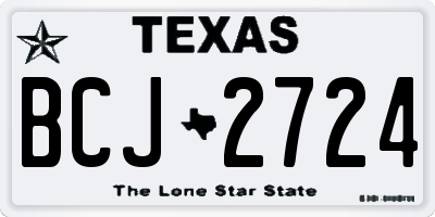 TX license plate BCJ2724