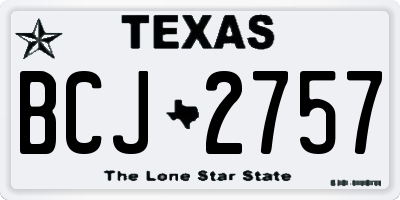 TX license plate BCJ2757
