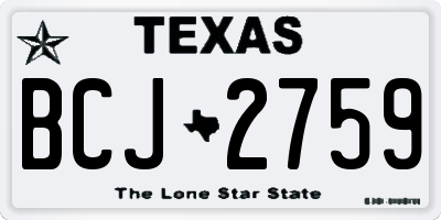 TX license plate BCJ2759
