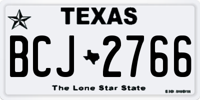 TX license plate BCJ2766