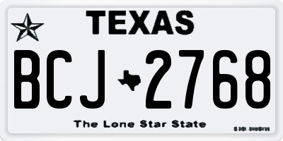 TX license plate BCJ2768