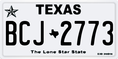 TX license plate BCJ2773
