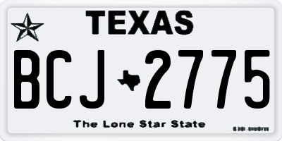 TX license plate BCJ2775