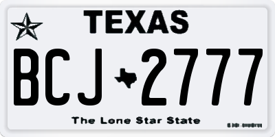 TX license plate BCJ2777