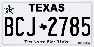 TX license plate BCJ2785