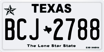 TX license plate BCJ2788