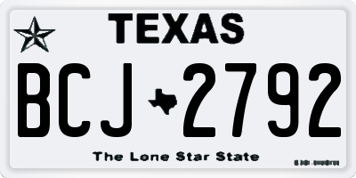 TX license plate BCJ2792