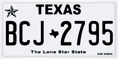 TX license plate BCJ2795
