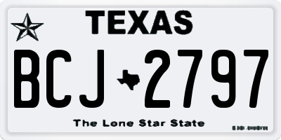 TX license plate BCJ2797