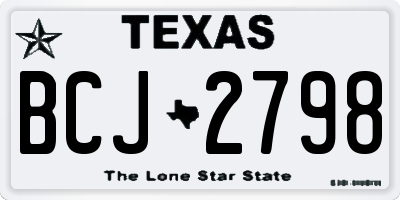 TX license plate BCJ2798