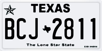 TX license plate BCJ2811